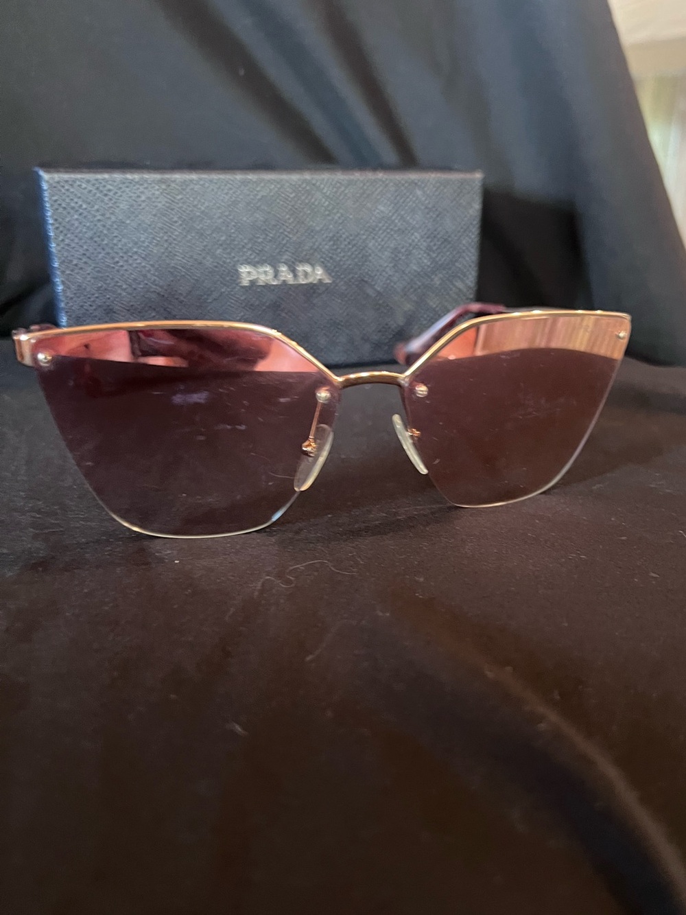 Prada Gold Cinema Mirror Catwalk Sunglasses - Picture 3 of 9